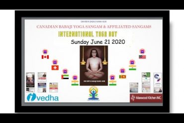 Canadian Babaji Yoga Sangam and Affiliated Sangams International Yoga Day 2020 Virtual Event